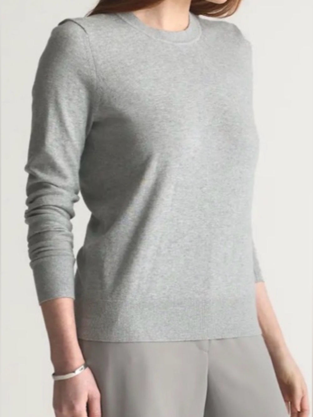 Quince heather gray cotton/cashmere crewneck sweater. Size M. - Picture 3 of 8
